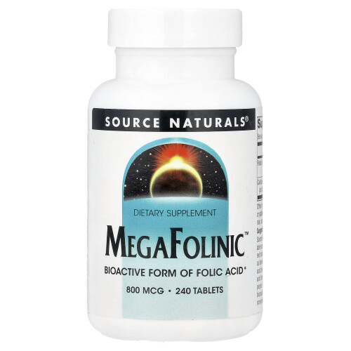 Source Naturals, MegaFolinic, 800 mcg, 240 Tabletten