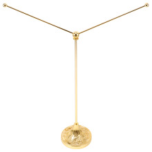 3Pcs Metal Flag Pole with V-Shaped Base, Stable Desk Flag Holder Gold