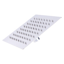 2Pcs Square Stainless Steel Shower Head Silver Rainfall for Showers