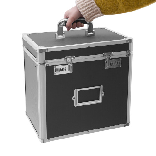 DENEST Metal File Box, Waterproof, Safe, Portable Lockable Document Storage Case for Home Office 2