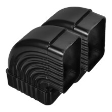 6Pièces Adaptateurs Aluminium Pour Coudes Noir Robuste