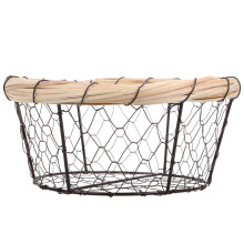 3Pcs Multifunctional Black Wire Basket for Kitchen Fruit Egg Storage