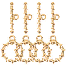 20Sets Golden Metal Buckles for Necklace and Bracelet Jewelry Supplies