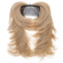 5Pcs Golden Faux Hair Bun Clip High-Temp Fiber Messy Chignon for Women