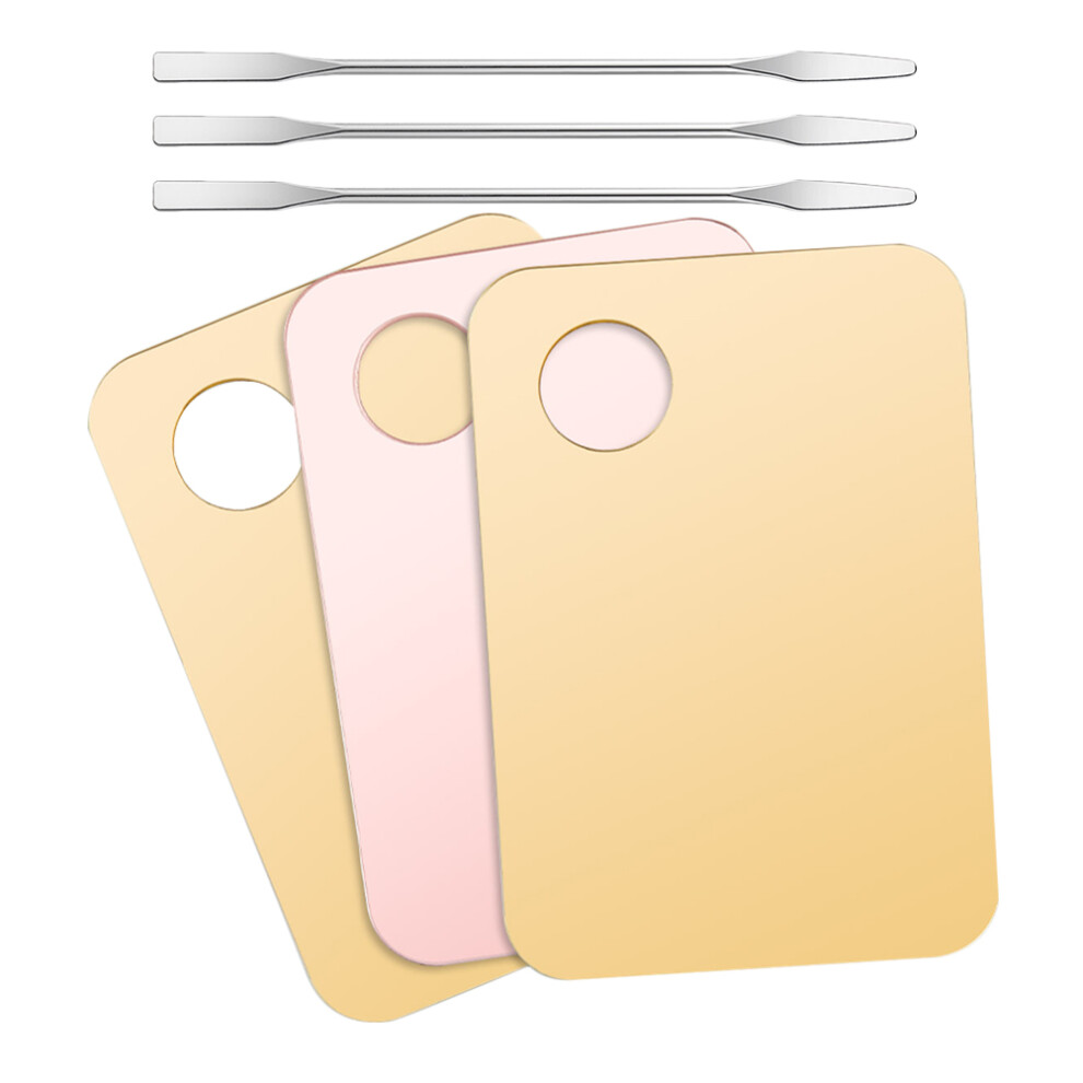 Happyyami 9Sets Easy-Clean Cosmetic Mixing Palettes With Spatulas For Home Use