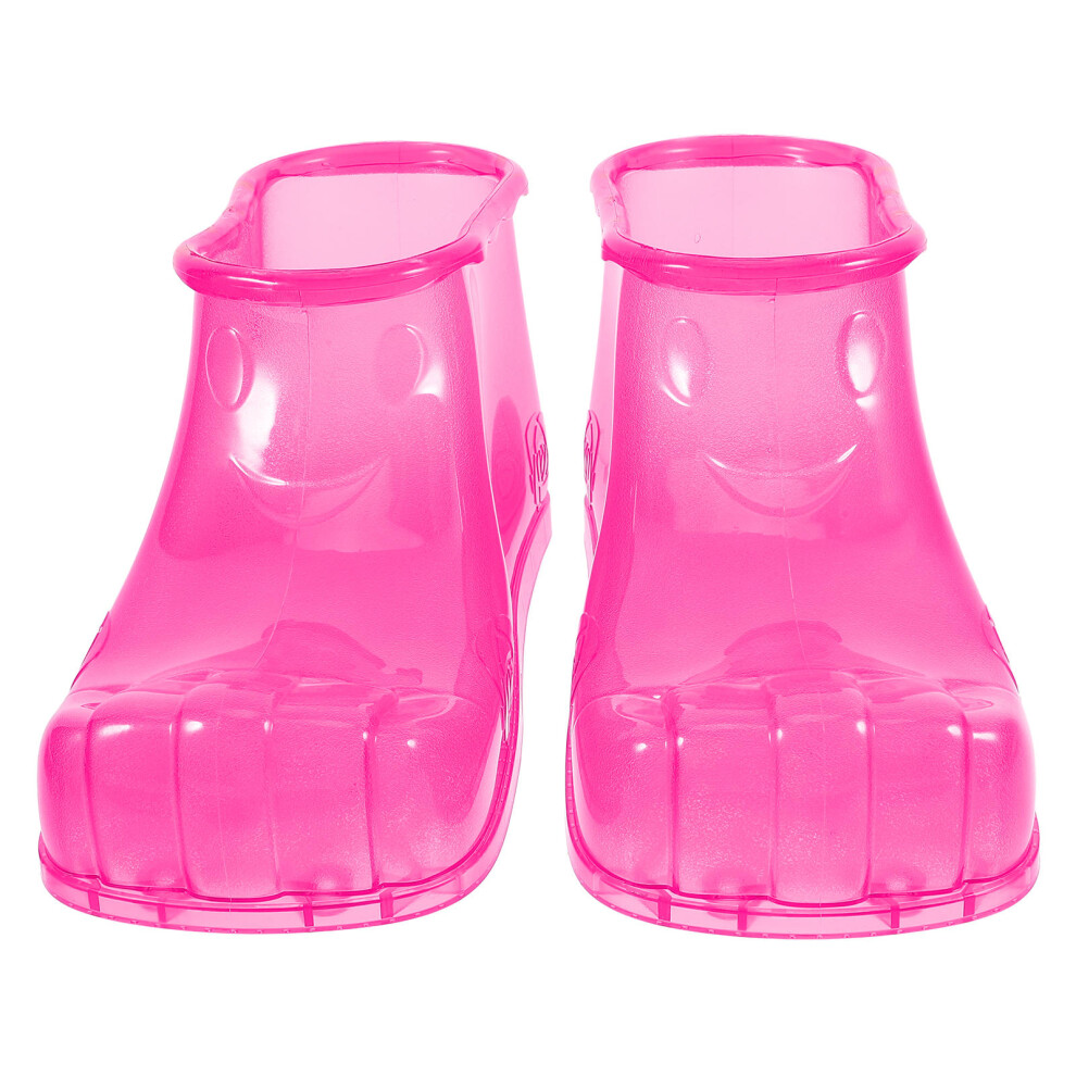 Ohphcall 2Pairs Comfortable Rosy Foot Bath Shoes Pvc Foot Soaker For Relaxation