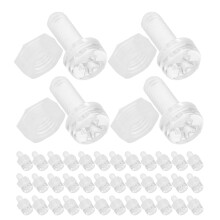 200Pcs Transparent Acrylic Triangle Code Fastener Set for Home Use