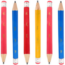 12Pcs Assorted Color Big Pencils Wooden for Students Office and School