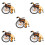 5Pièces Accessoires Fauteuil Roulant Pliable Plastique Orange 11