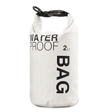 2Pcs 2L Waterproof Camera Bag White Soft PVC Roll-Top Closure Outdoor