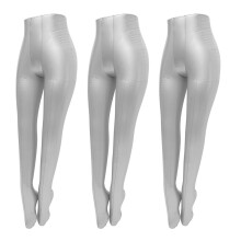 3St Lichtgewicht Zilveren Mannequin Torso PVC Voor Broeken Display