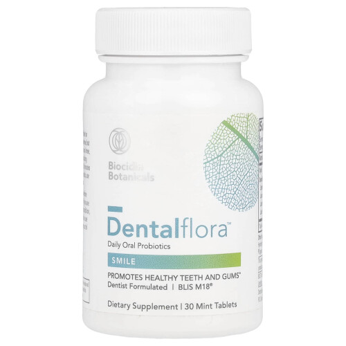 Biocidin Botaniky, Dentalflora, Denní Ústní Probiotika, 30 Mintových Tabletek