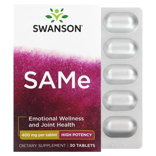 Swanson, SAMe, Hoog Potentie, 400 mg, 30 Tabletten