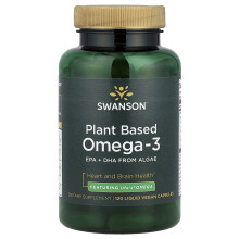 Swanson, Plant Based Omega-3 , 120 Liquid Vegan Capsules