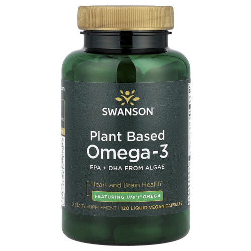 Swanson, Plant Based Omega-3 , 120 Liquid Vegan Capsules