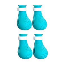 Kit de 4 protecteurs en silicone pour pattes de chat, ajustables et anti-griffures, bleu