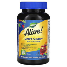Nature's Way, Alive! Mężczyźni, Multiwitamin Gummy, Owoce, 60 Gummies