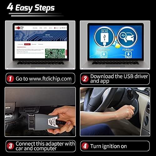 Adapter vLinker FS OBD2USB do FORScan CAN 2