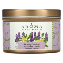 Aroma Naturals, Aroma Naturais, Soy VegePure, Velas de Viagem, Serenidade, Ylang Ylang & Lavanda, 2.8 oz (79.38 g)
