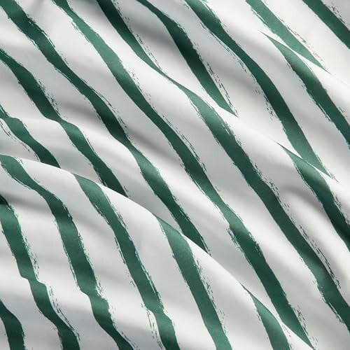 Microfiber Kids' Sheet Set with Pillowcase, 4 Piece, Full, Green Stripes 1