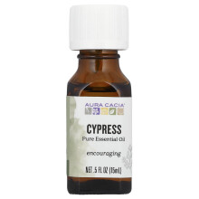 Aura Cacia, Czysty Olej Eterowy, Cyprys, 0,5 fl oz (15 ml)