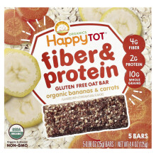 Happy Family Organics, Organics HappyTotÆ, Fiber & Protein Oat Bar, Organic Bananas & Carrots, 5 Bar, 0,88 oz (25 g) Kumpa