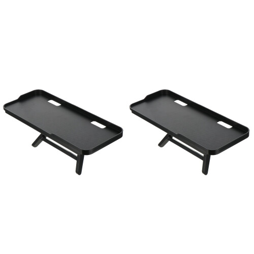 2Pièces Rack Rangement Écran TV Noir Pratique Outils 2
