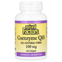 Natural Factors, Coenzym Q10, 100 mg, 60 Weichgel-Kapseln