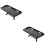 2Pièces Rack Rangement Écran TV Noir Pratique Outils 7