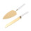 3Sets Golden Pearled Cake Server Serrated Stainless Steel Kitchen Tool 1