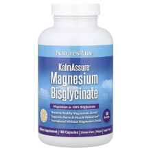NaturesPlus, KalmAssure Magnézium Bisglycinate, 180 kapszula (70 mg kapszula)