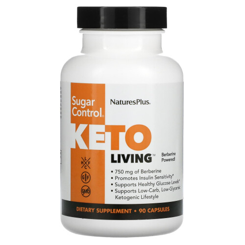 NaturesPlus, Vida Keto, Control de Azúcar, 90 Cápsulas
