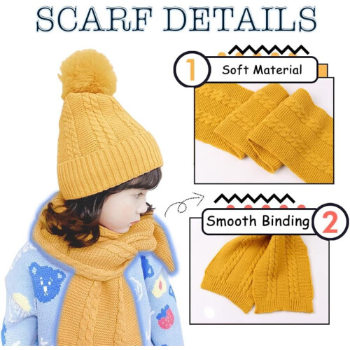 Set invernale per bambini (2-7 anni): cappello, sciarpa e guanti. 2