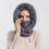 Γυναικεία καπέλα Slouchy Fleece Beanie με κασκόλ, μάσκα, κορδόνι, χειμωνιάτικο ζεστό καπέλο 4
