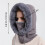 Γυναικεία καπέλα Slouchy Fleece Beanie με κασκόλ, μάσκα, κορδόνι, χειμωνιάτικο ζεστό καπέλο 5