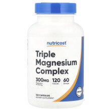Nutricost, Háromszoros Magnézium Komplex, 120 Kapszula (150 mg per Kapszula)