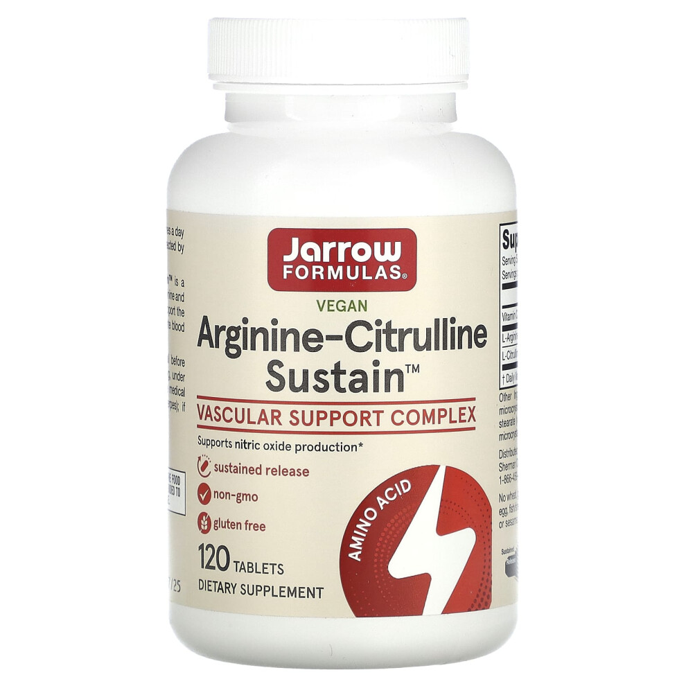 Jarrow Formulas Arginine-Citrulline Sustain - 120 Tablets