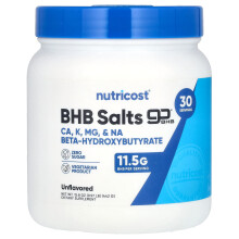 Nutricost, BHB-Salze goBHB, ungeschmackt, 0,97 lb (442 g)