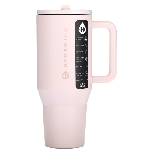 HydroJug, Utazó Tálca, Pink Sand, 40 oz