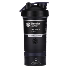 Blender Bottle, ProStak, Shaker & Storage, FC Musta, 22 oz (651 ml)