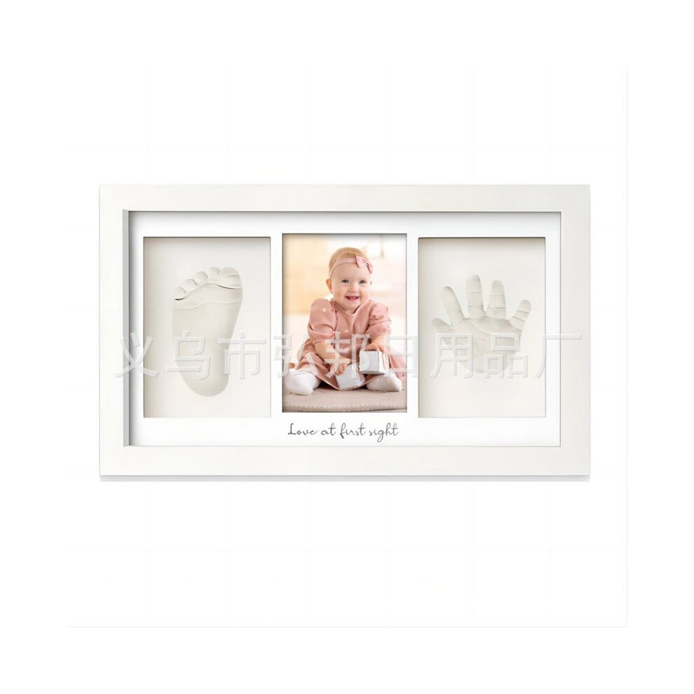 Brecantia Baby Handprint & Footprint Keepsake Kit -Clay Frame For Nursery Decor, Ideal New Mom Gift,Baby Shower Registry Essential