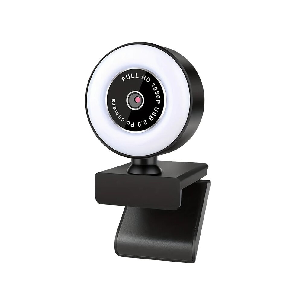1080P Fhd Usb Webcam With Ring Fixed Focus, 360 Rotation, Plug & For Streaming, Video Calls Light 6132206250393