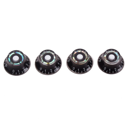 FRCOLOR4PCS/Sæt Potentiometerknap Volumen Elguitarknapper Sort 2