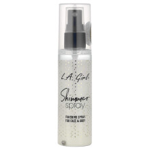 L.A. Girl, Glitter Spray, För Ansikte & Kropp, GFS918A Guld, 2,7 fl oz (80 ml)
