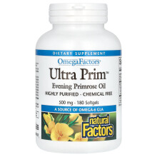 Natural Factors, OmegaFaktoren, Ultra Prim, Abendprimelöl, 500 mg, 180 Weichgelatinekapseln