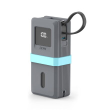 SIKAI CASE Silikonfodral för Power Bank 10000mAh PD 30W Bärbar Power Bank Fallsäkert Skyddsfodral Grå