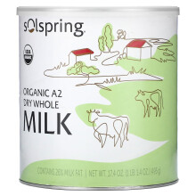 Dr. Mercola, Solspring, Orgaaninen A2 Kuiva Maito, 17,4 oz (495 g)