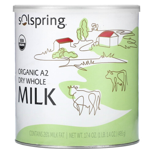 Dr. Mercola, Solspring, Οργανική Α2 Γάλα, 17.4 oz (495 g)