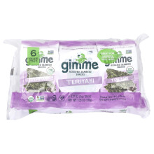 gimMe, Snack di Alga Marittima Arrostita, Teriyaki, 6 Pacchi, 0.17 oz (5 g) Ogni