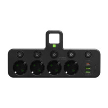 EU Plug Outlet 4 Sockets Electrical Socket No Extension Cord with USB Type-C Two Specifications Sockets